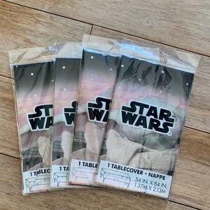 Star Wars Mandalorian Plastic Table covers- 4 NWT